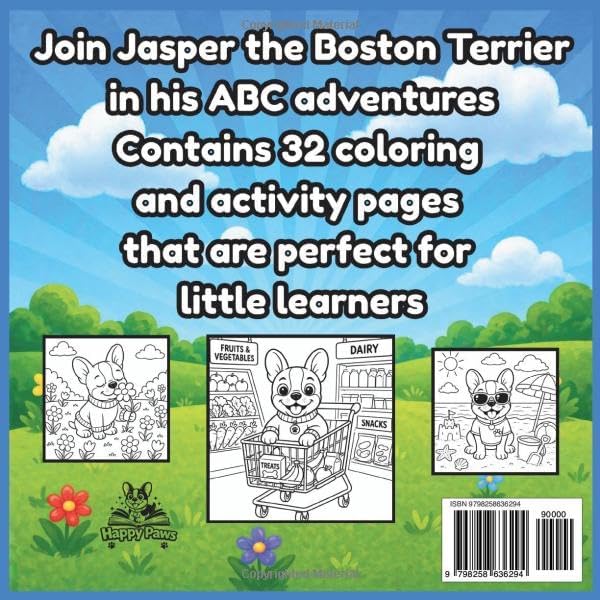 ABC Fun with Jasper: A Coloring and Activity Book for Kids Ages 3-5 by Rhonda Grajales-Davis
