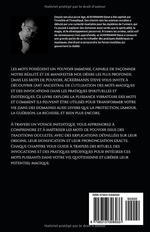 Les Mots de Pouvoir: La Magie des Paroles dans la Haute Magie (Mystères & Pratiques de la Haute Magie) (French Edition) by ACKERMANN Steve