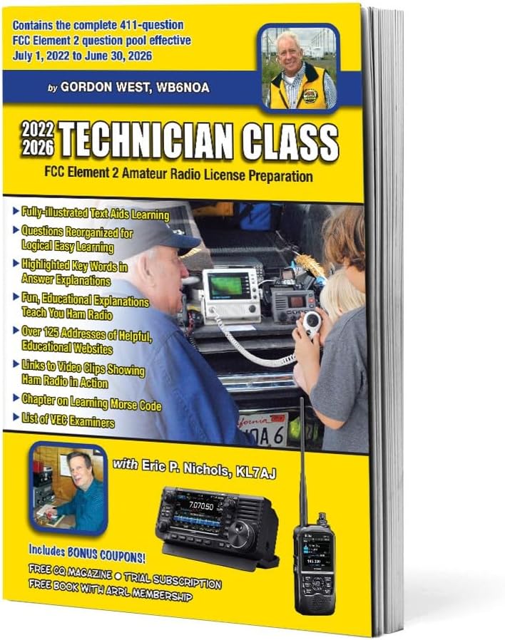Gordon West Technician Class FCC Element 2 Amateur Radio License Preparation 10th Edition 2022-2026 by ARRL Inc.