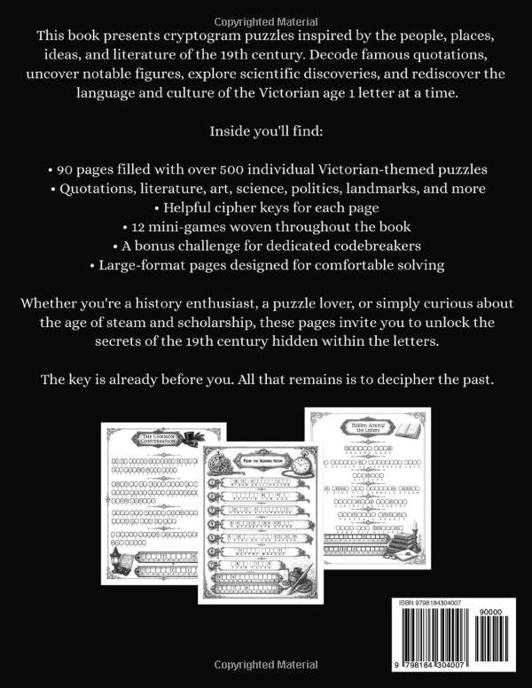 Victorian Cryptograms: A Coffee Table Puzzle Adventure by V. S. DuBell