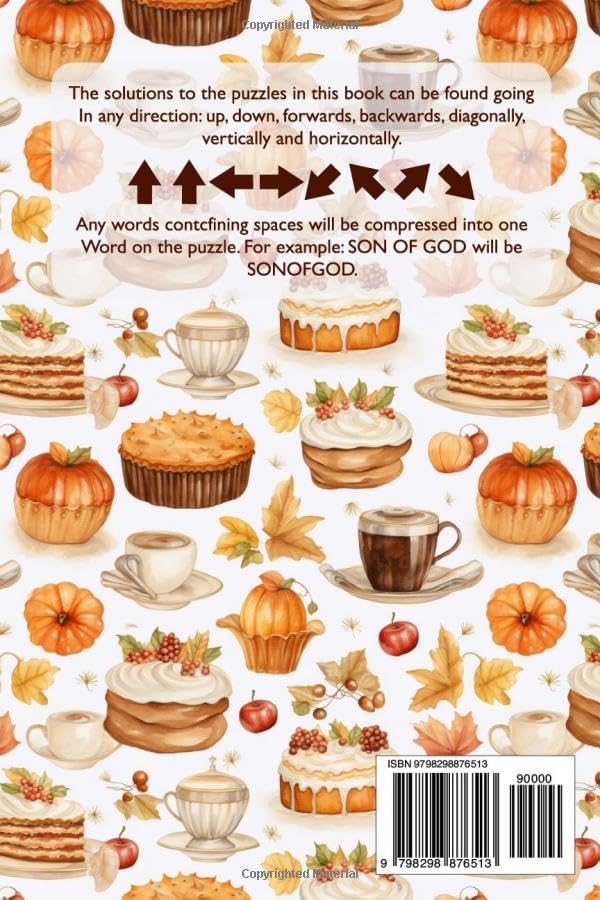 Thanksgiving Large Print Word Search For Seniors: 2200+ Words - Seasonal Themed Puzzles - Cozy Fall Word Find Books For Adults & Teens, Thanksgiving Activity Book With Solutions by PurePuzzle Press