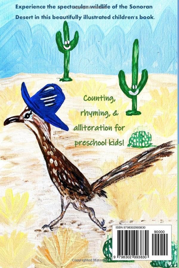 Down in the Desert a Rhyming and Counting Story with Alliteration Interactive Children's Picture Book Ages 2-6: Toddler, Preschool, Kindergarten Kids ... Cactus, Arizona's Sonoran Wildlife Animals by Jesica Nkouaga
