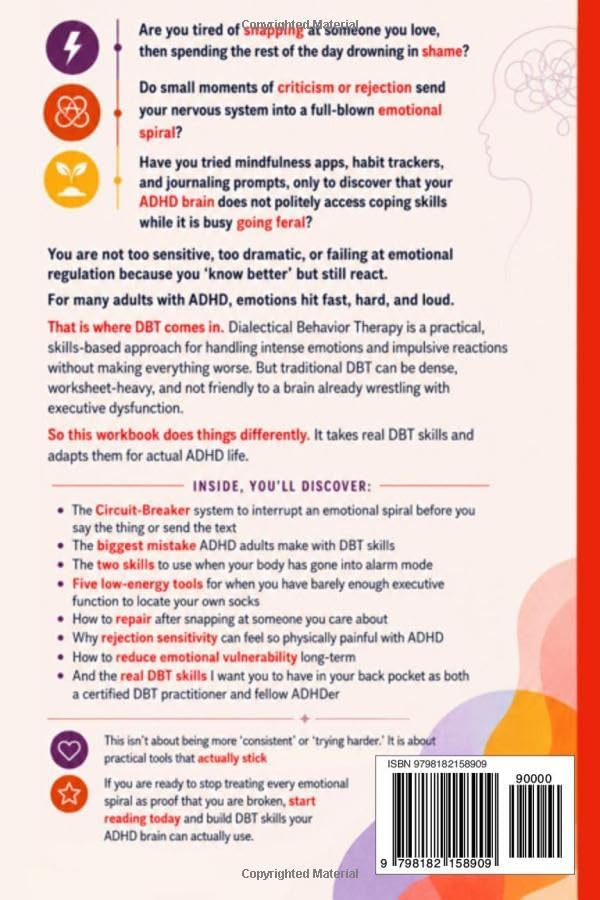 The Empowering DBT Workbook for Adult ADHD: Practical DBT Skills for Emotional Regulation, Quick Relief from Rejection Sensitivity, and Lasting Change Without Burnout (Empowering ADHD) by Estelle Rose