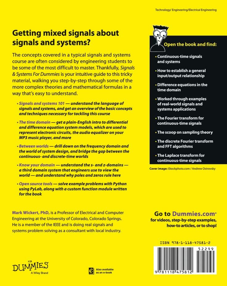 Signals and Systems For Dummies by Mark Wickert