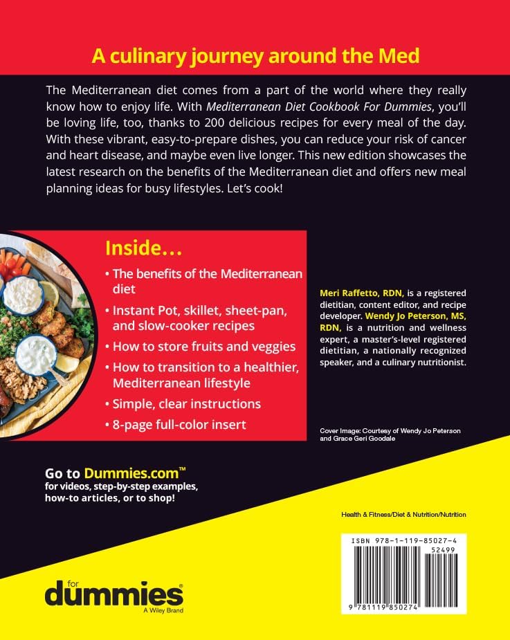 Mediterranean Diet Cookbook For Dummies by Meri Raffetto