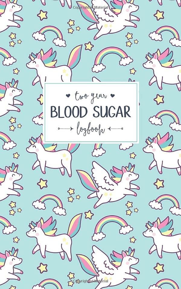 Two Year Blood Sugar Tracking Log Book: Simple Weekly Blood Glucose Tracker for Kids | Unicorn Design by Banana River Press