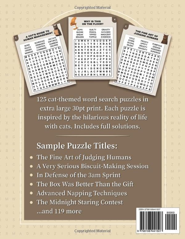 Jumbo Word Search for Seniors: Cat Lover's Edition | 125 Extra Large Print Puzzles with 30 Pt Font | Easy Word Find for Relaxation and an Active Mind (Jumbo Word Search for Seniors Collection) by SC Parker