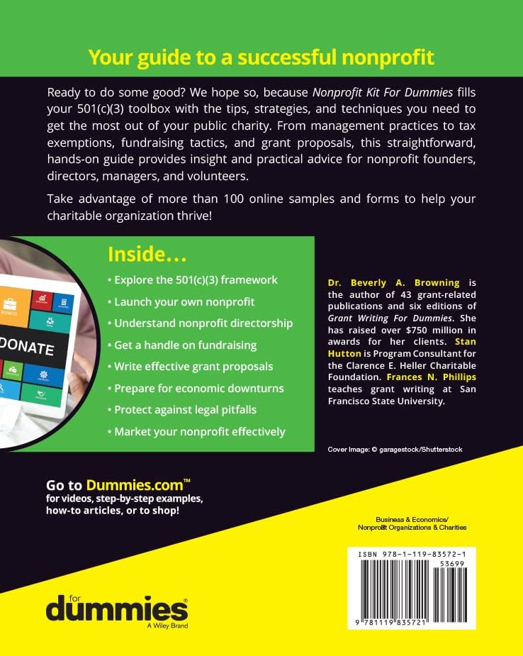 Nonprofit Kit For Dummies by Beverly A. Browning