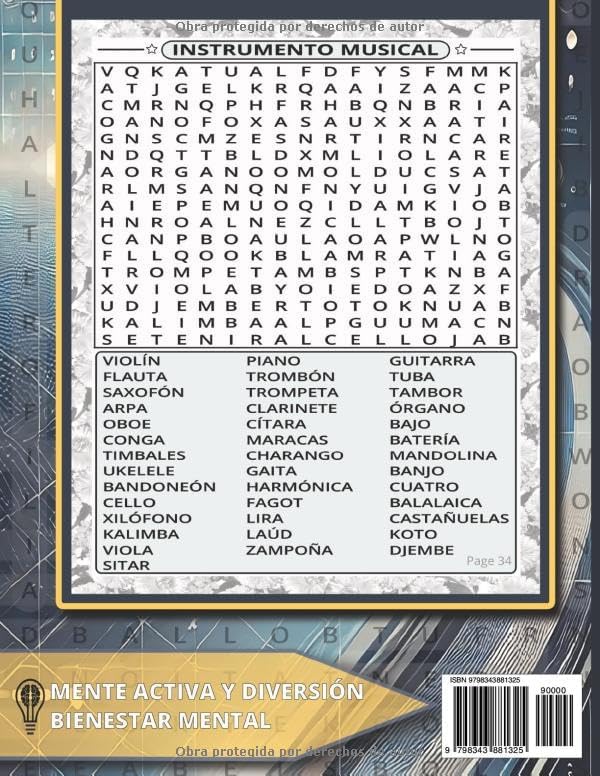 SOPA DE LETRAS EN ESPAÑOL PARA ADULTOS LETRA GRANDE: 3000+ PALABRAS EN 75 SOPAS DEL LETRAS, ACTIVIDADES PARA EJERCITAR LA MEMORIA Y RELAJAR LA MENTE. ... FOR ADULTS LARGE PRINT (SPANISH EDITION) by SaberMagni