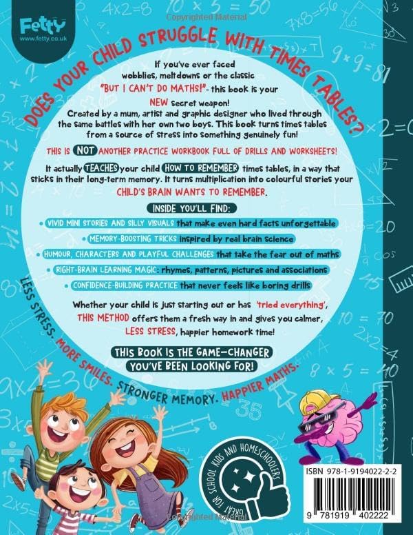 Easy Peasy Times Tables Squeezy: An Innovative Memory Method That Makes Multiplication Stick for Kids Aged 7–11 by Julia Nova
