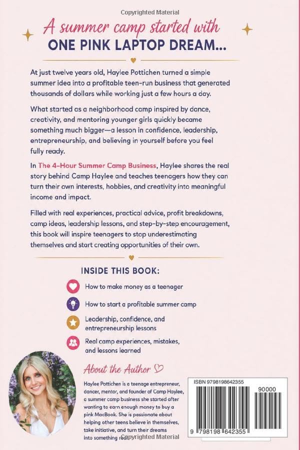 THE 4-HOUR SUMMER CAMP BUSINESS: How One Teen Turned a Pink Laptop Dream Into a Successful Summer Business by Haylee Pottichen