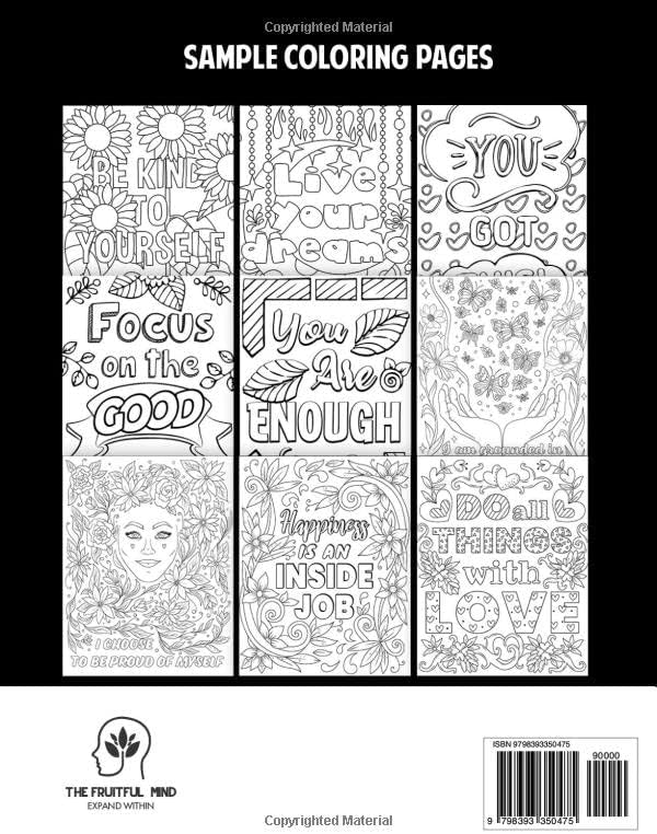 100 Inspirational Quotes Coloring Book for Adults: 100 Motivational Quotes, Positive Affirmations and Inspirational Phrases for Stress Relief and Relaxation by Coloring Book Cafe