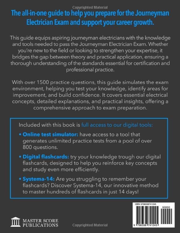 Journeyman Electrician Exam Prep Study Guide: All-in-one Handbook to Pass the Test with Confidence by MS Publications