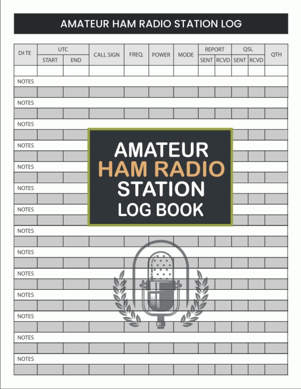 Amateur Ham Radio Station Log Book: Logbook For Serious Ham Radio Operators |Radio-wave Frequency & Power Test Logbook |Track All Communications| 8.5 x 11 in by Kaven Publishing