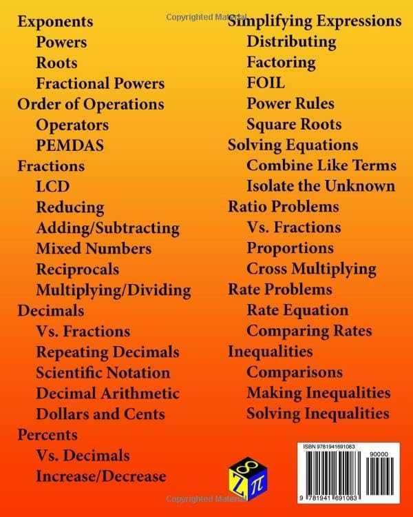 Essential Prealgebra Skills Practice Workbook by Chris McMullen