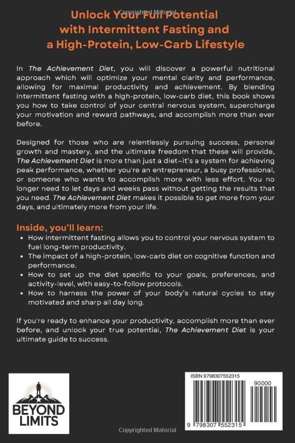 The Achievement Diet: High-Protein, Intermittent Fasting for Productivity and Performance by Robert K. Williams