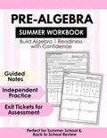 Algebra 1 Summer Readiness Workbook | Pre-Algebra Skills Review with Guided Notes, Practice & Exit Tickets | Back to School, Summer School, Homeschool Math (Algebra 1 Math Club) by Stephanie Marrero