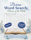Berean Word Search: Names of the Bible - Bible Puzzle-Large Print-Senior Adults-Coloring Dual Fun: 40 Themed Puzzles Featuring 600 Biblical Names — ... Studay Fun (Berean Bible Word Search Puzzles) by Nyla Dee
