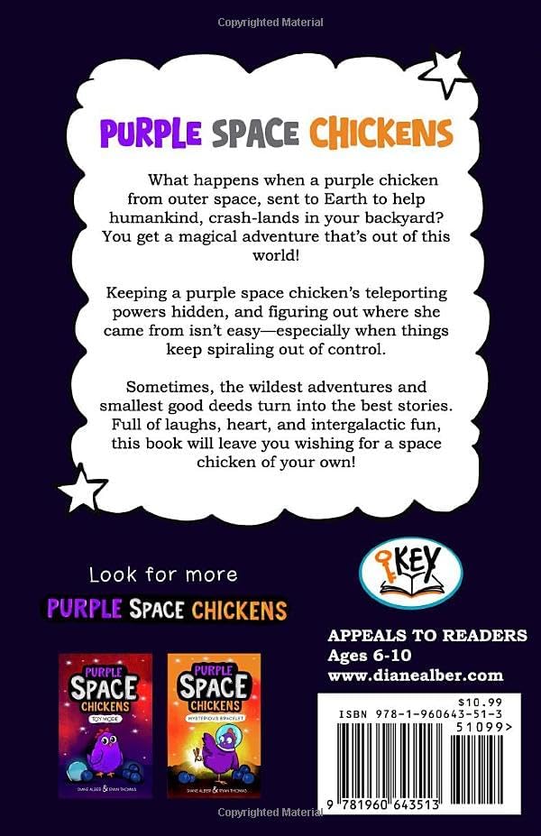 Purple Space Chickens (Purple Space Chickens: Dyslexia-Friendly Chapter Books for Kids Ages 6-10) by Diane Alber
