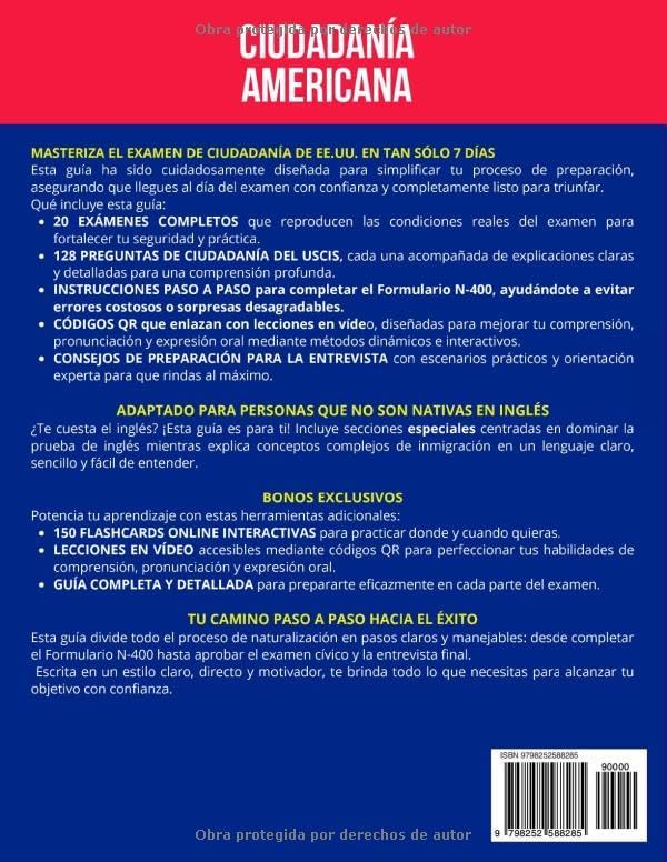 Ciudadanía Americana: Aprueba el Examen en tu Primer Intento en Solo 7 Días con Secretos de Ex Examinadores. Incluye las 128 Preguntas Oficiales del Test de USCIS (Spanish Edition) by The Summit Press