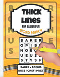 Thick Lines | Low Vision Word Search for Seniors, Dementia and Alzheimers Patients: Large Print for Challenged Eyes | Easy Level by Magdalena Michno