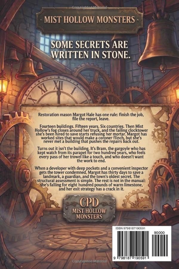 Between A Gargoyle And A Hard Place: A High Heat Cozy Small Town Monster Romance with Grumpy Gargoyle & Guarded Mason, Size Difference Romance (Mist Hollow Monsters Book 6) by CP D
