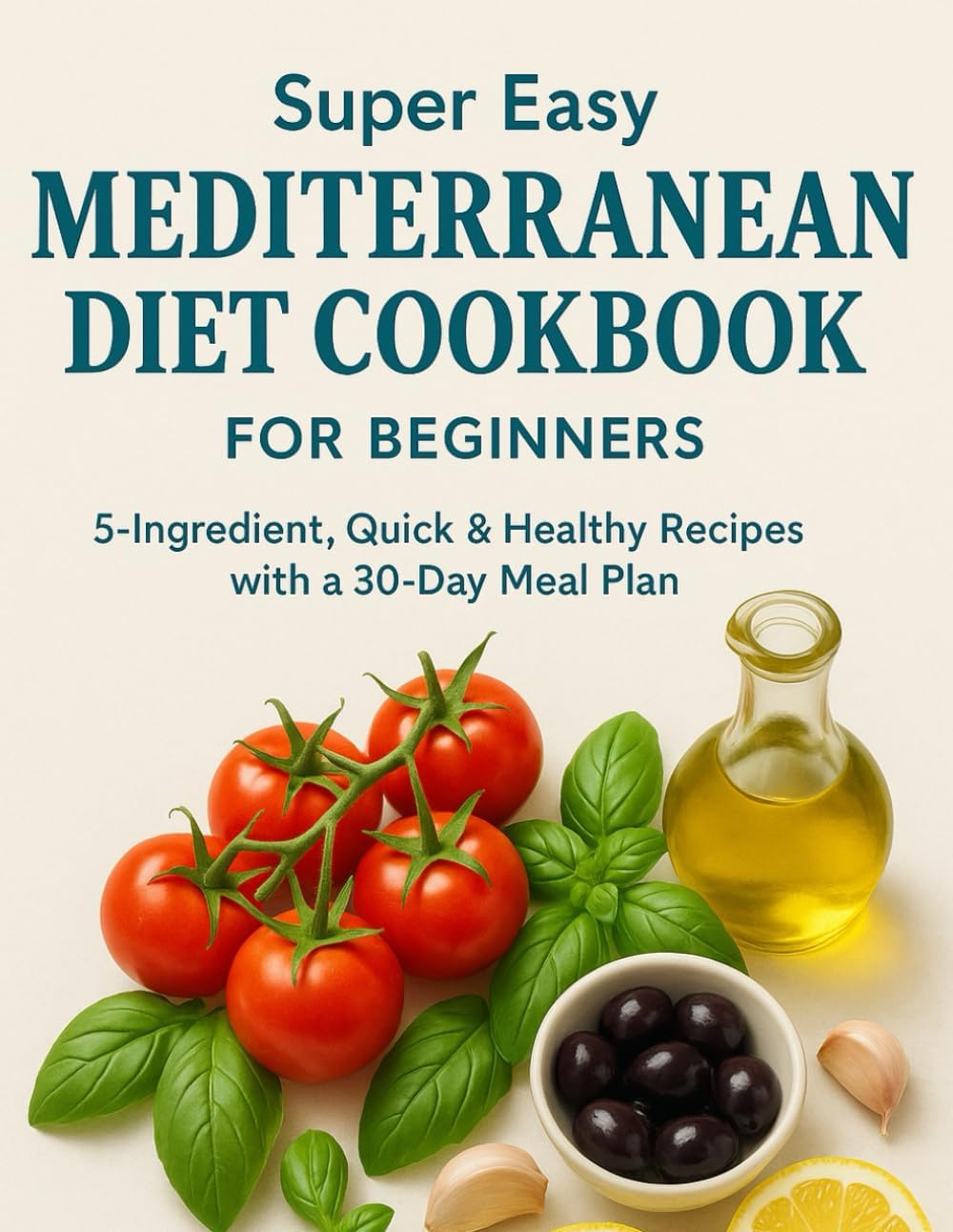 Super Easy Mediterranean Diet Cookbook for Beginners: 5-Ingredient Recipes + 30-Day Meal Plan to Lose Weight & Boost Energy by H BLACK