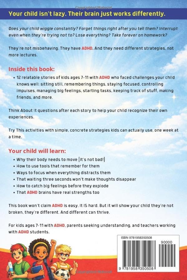 ADHD Kids 12 Success Stories: Stories of Kids with ADHD Who Found What Works, Including Easy Activities and Strategies for Ages 7–11 (Neurodivergent Success Stories Series) by Richard Bass