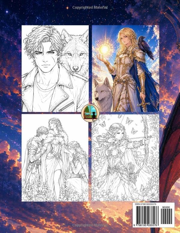 Romantasy Coloring Book for Adults: Dark Romance & Fantasy Illustrations to Color – Fairies, Knights, Lovers, Dragons and Magical Worlds by IgyDraw