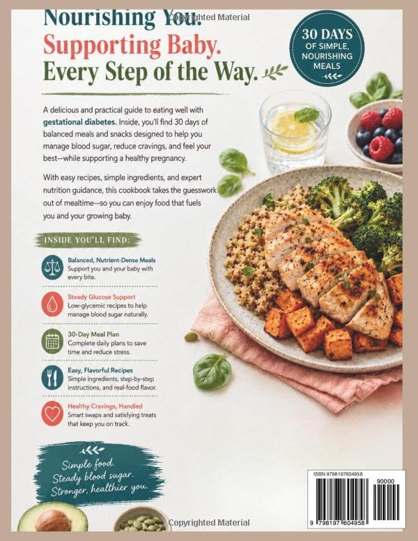 Gestational Diabetes Diet Cookbook 2026: Easy everyday meals to support steady glucose levels, healthy cravings, and peaceful pregnancy nutrition by Evelyn Montgomery