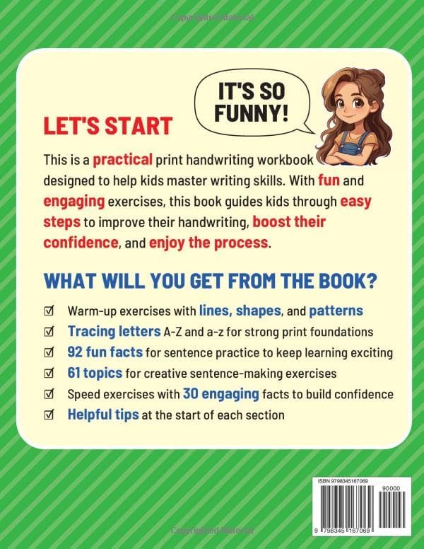 Print Handwriting Workbook for Kids: Funny and engaging practices for kids to unlock the magic of print handwriting by Justin Du