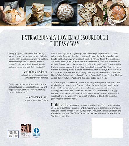Artisan Sourdough Made Simple: A Beginner's Guide to Delicious Handcrafted Bread with Minimal Kneading by Emilie Raffa