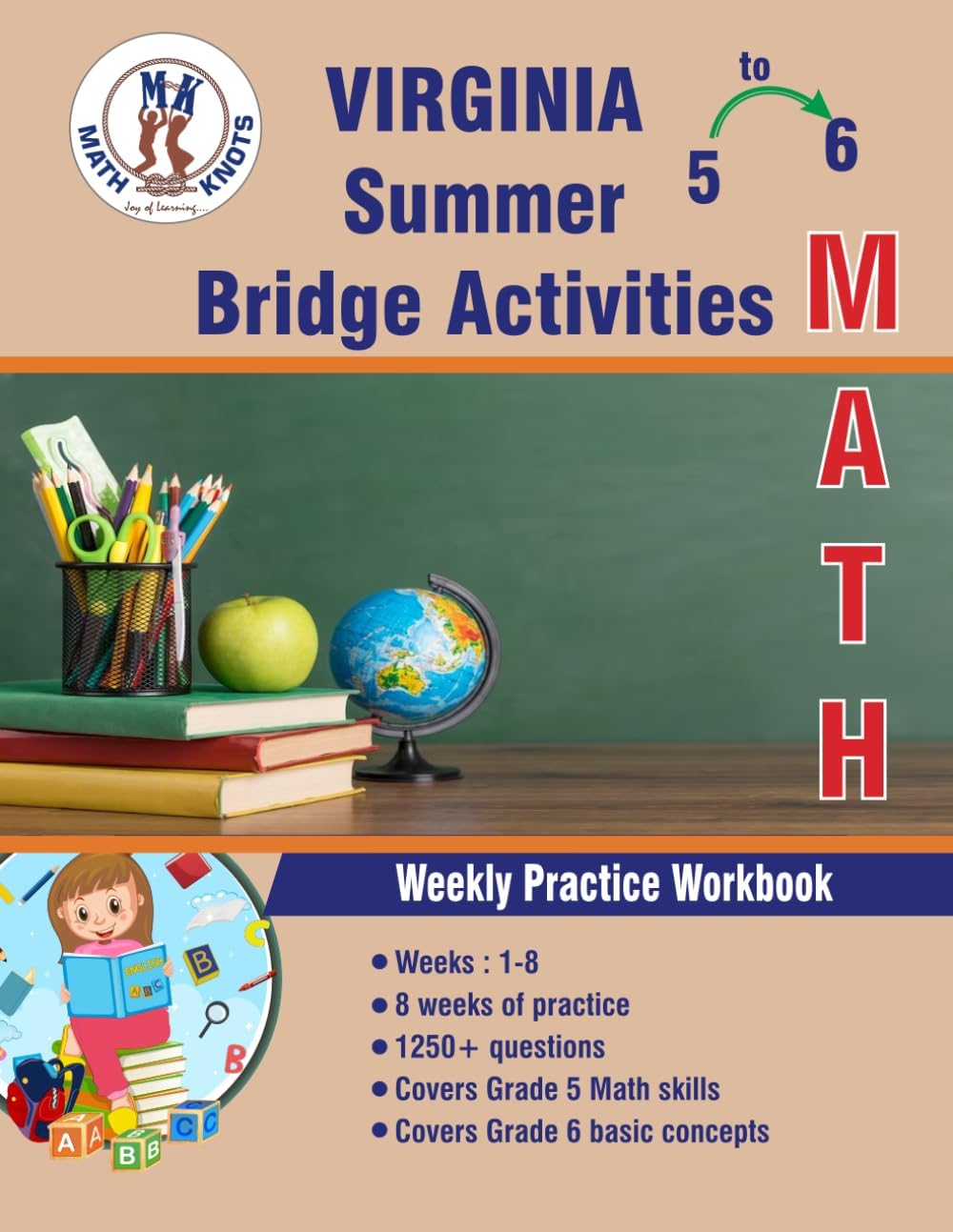 GRADES 5 to 6 : VIRGINIA Summer Math Bridge Activities (Standards of Learning ( VIRGINIA SOL) by Math-Knots) by Mrs. Gowri Vemuri