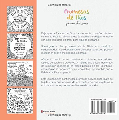 Promesas de Dios para Colorear: Medita en verdades bíblicas mientras expresas tu creatividad (Spanish Edition) by Andrés Reina