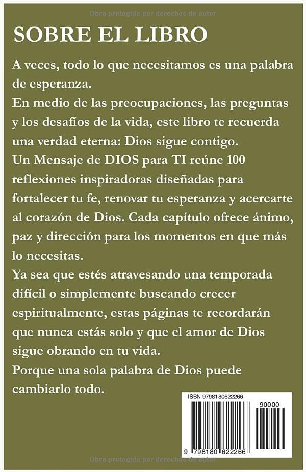 Un Mensaje de DIOS para TI: 100 Palabras de Esperanza para los Momentos que Más las Necesitas (Spanish Edition) by Reyes Pablo