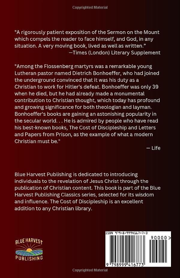 The Cost of Discipleship by Dietrich Bonhoeffer