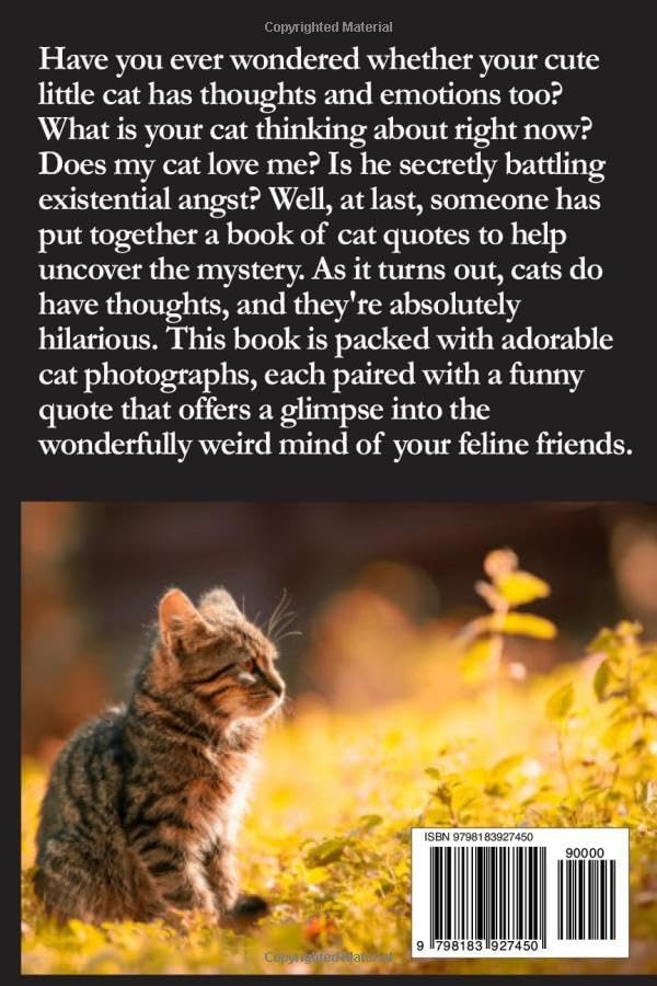 I Could Vomit On That And Other Funny Cat Quotes Gift Book: Funny and Snarky Inspirational Cat Quotes by Rachel Goldstein