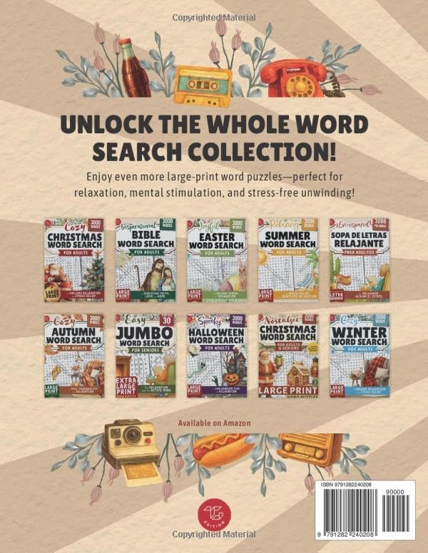 Nostalgic Word Search for Adults & Seniors: Large Print Word Puzzles for Sparking Memories and Staying Sharp (Word Find Books For Adults) by TG Edition