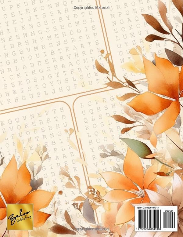 Autumn Large Print Word Search For Adults & Seniors: Big Word Find Puzzle Book With 1800+ Fall Themed Words For Cozy Evenings (Year-Round Word Search Fun) by Baloo Publishing