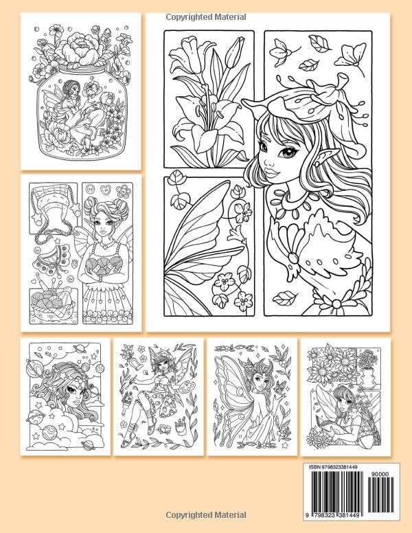 Fairy Beauties: Coloring Book for Adults, Women, and Teens Featuring Beautiful Fantasy Fairies for Relaxation by Coco Wyo