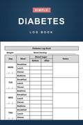 Diabetes Log Book: Simple 2-Year Daily Blood Sugar Log Book for Record and Tracking Blood Sugar Level - 110 Pages (6" x 9" Inches) by Modern Simple Press