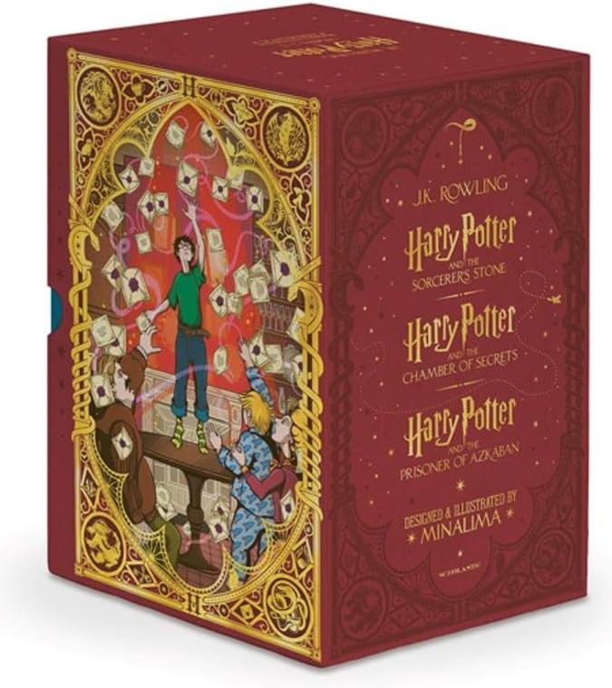 Harry Potter Books 1-3 Boxed Set (MinaLima Edition) (Interactive Illustrated Edition) by J. K. Rowling