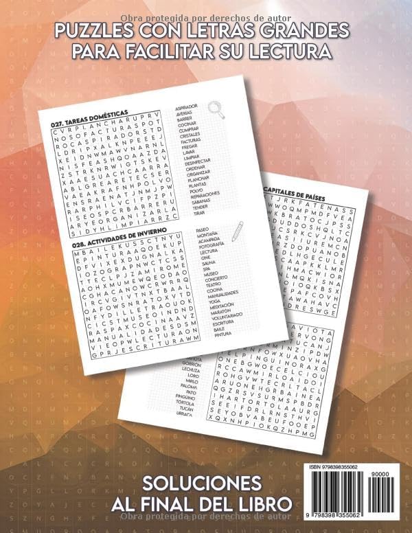 Sopa de Letras Para Adultos en Español con Letra Grande: 2400+ Palabras y 120+ Puzles - Spanish Word Search For Adults Large Print (Spanish Edition) by Zanipe Books