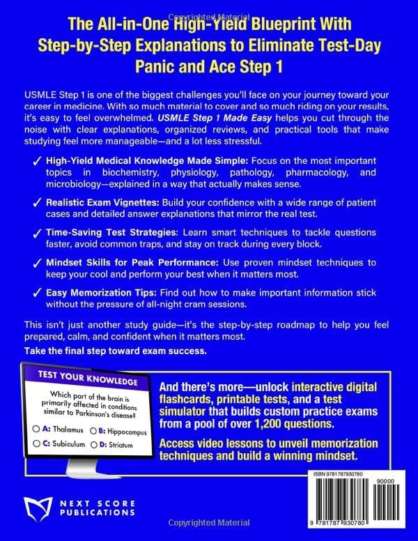 USMLE Step 1 Made Easy: Your High-Yield Blueprint With Step-by-Step Guidance to Tackle Step 1 With Confidence by NS Publications