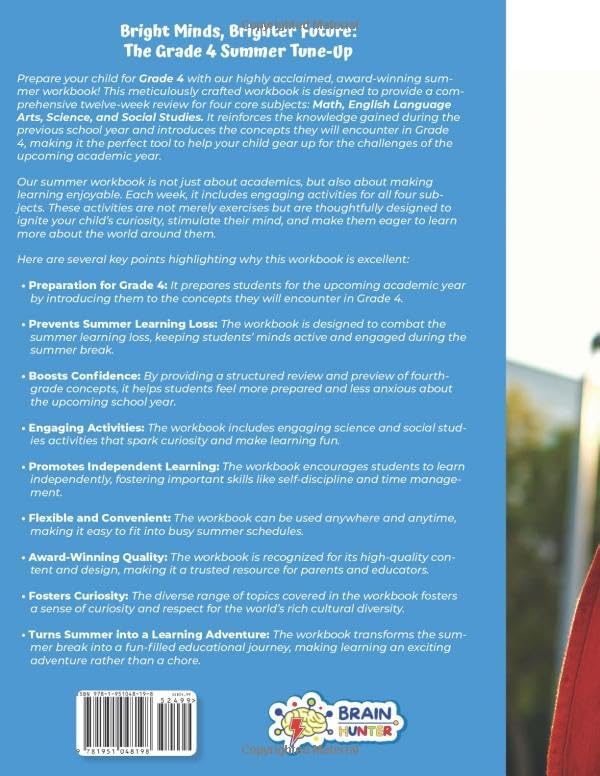 Summer Activity Playground Grade 3-4: 8 Weeks of Summer Activities - Math, ELA, Science, Reading and Social Studies by Brain Hunter Prep