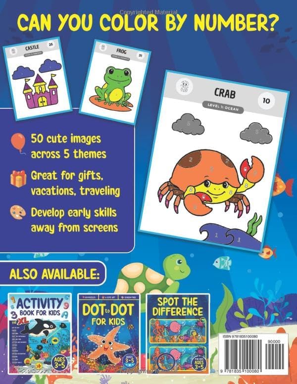 Color by Numbers for Kids ages 3-5: Easy and Fun Coloring by Number Activity Book for 3, 4 and 5 Year Olds by Splendid Youth