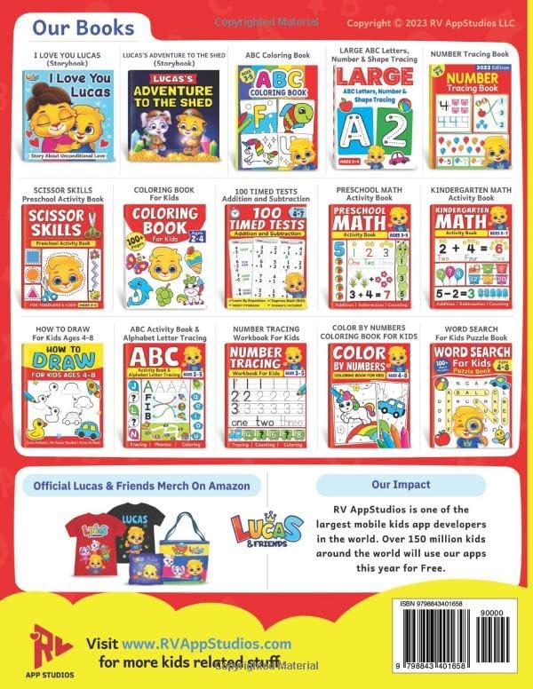 ABC Tracing Workbook: A-Z Alphabet Letter Tracing Activities for Capital and Small Letters | Alphabet Handwriting Practice Workbook | Learn to Write and Trace Book for Kindergarten and Kids Ages 3-5 by Lucas & Friends by RV AppStudios