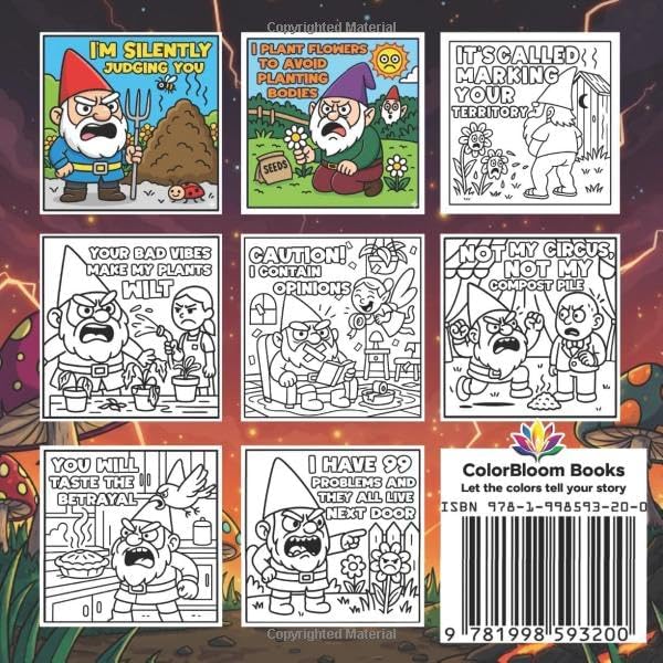 P*issed Off Gnomes: Sarcastic Coloring Book by Loopie Lou