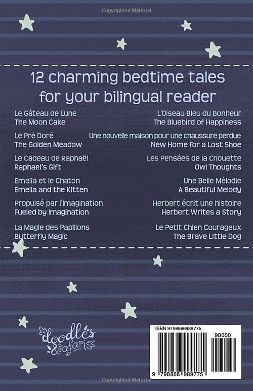 12 French Bedtime Stories for Kids: Short Story Books in French and English Ages 3+ | Bilingual Bed Time Stories Collection for Children and Toddlers (French Books for Kids) by Doodles & Safari