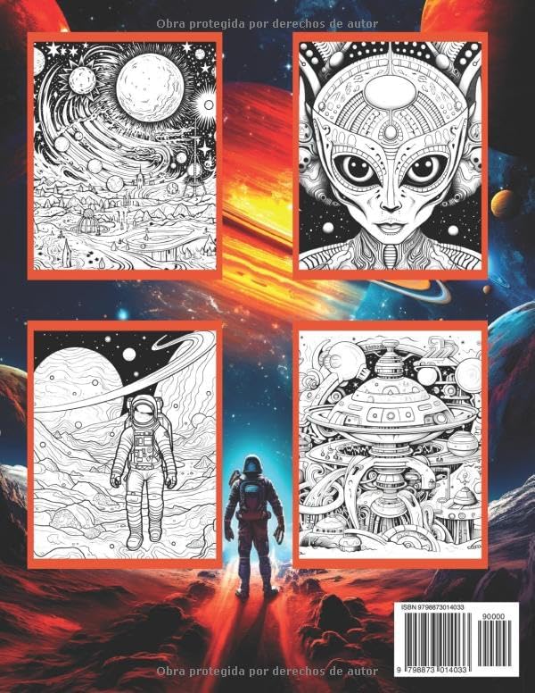 Libro de Colorear Espacio para Adultos: Dibujos Espaciales para Colorear Astronautas, Cohetes, Planetas, Galaxias, Extraterrestres y Más (Spanish Edition) by Patrice Hartley